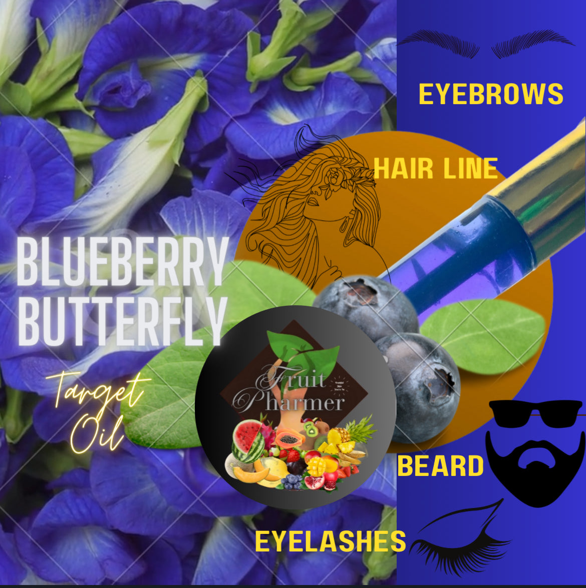 Blue butterfly Target Oil