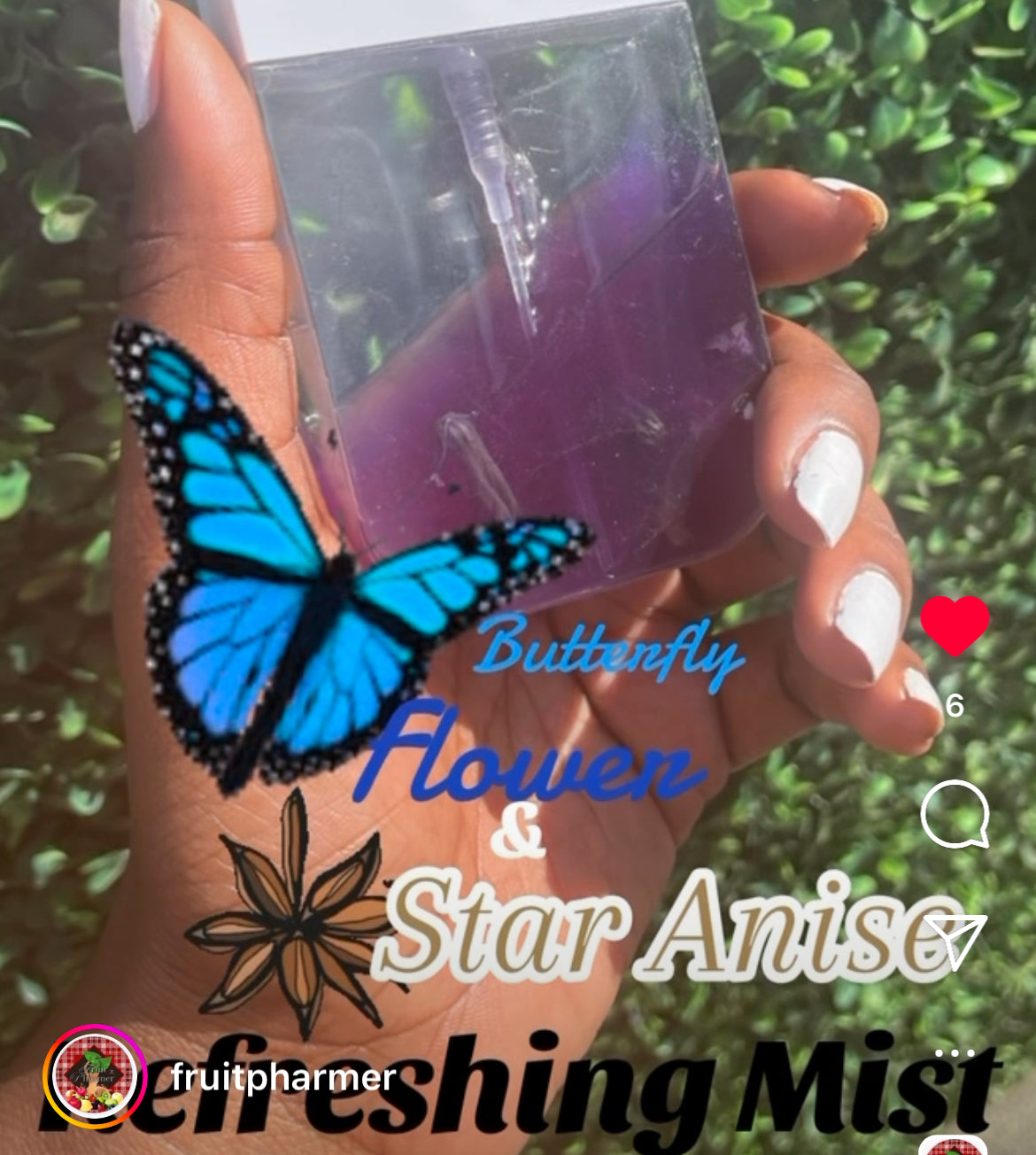 Star Blue Butterfly Mist